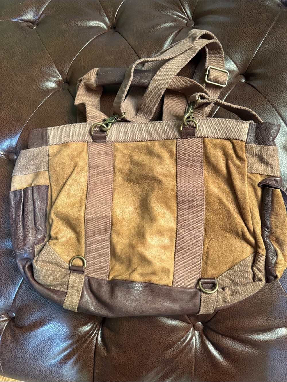 Unisex Multicolor Convertible Leather Bag - Picture 2 of 7